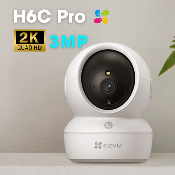 Camera Ezviz WiFi H6C Pro 3MP 2K – Xoay 360°, AI thông minh, nút call gọi điện cảm ứng