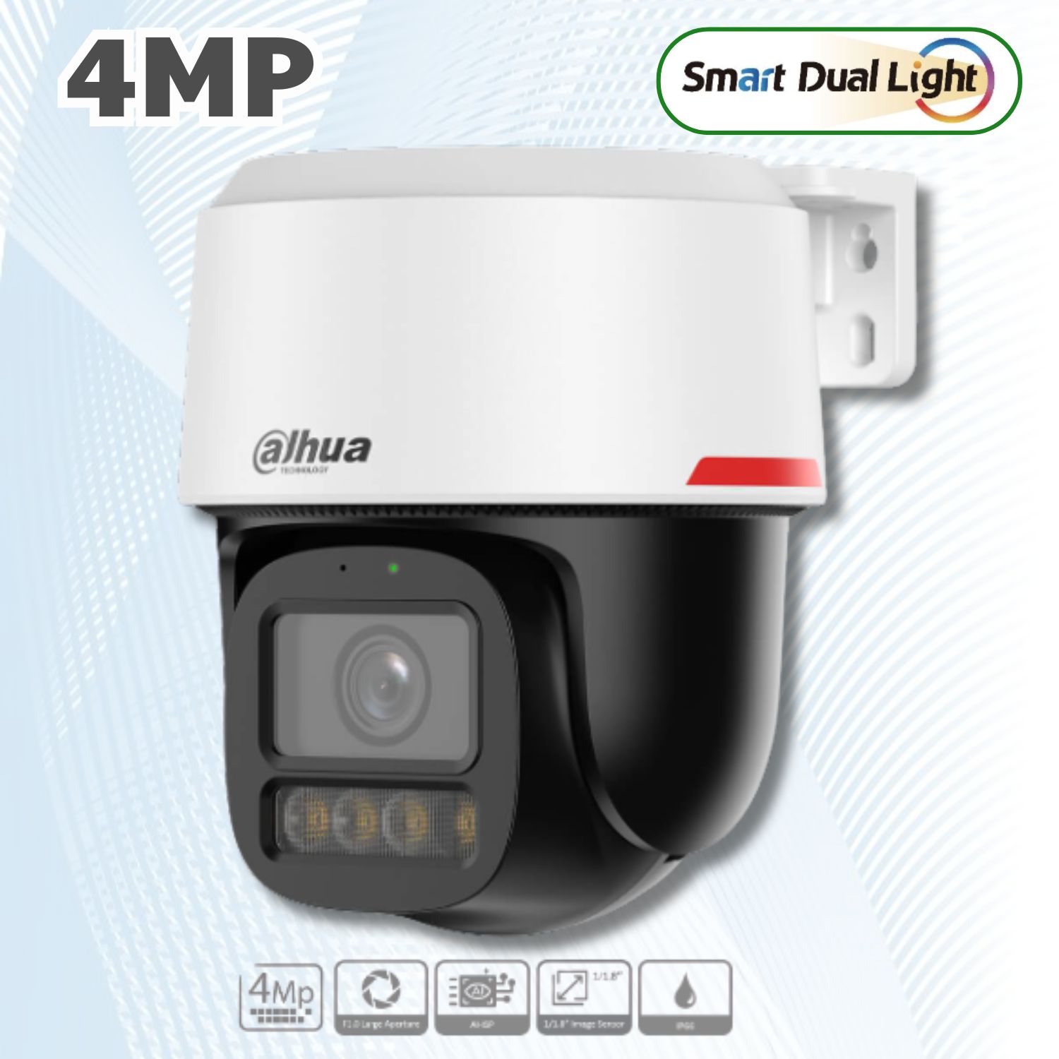 Camera ban đêm có màu WizColor Dahua DH-IPC-PT2449C1-S-PV-PRO 4MP, Đàm thoại 2 chiều, Phát hiện người và phương tiện