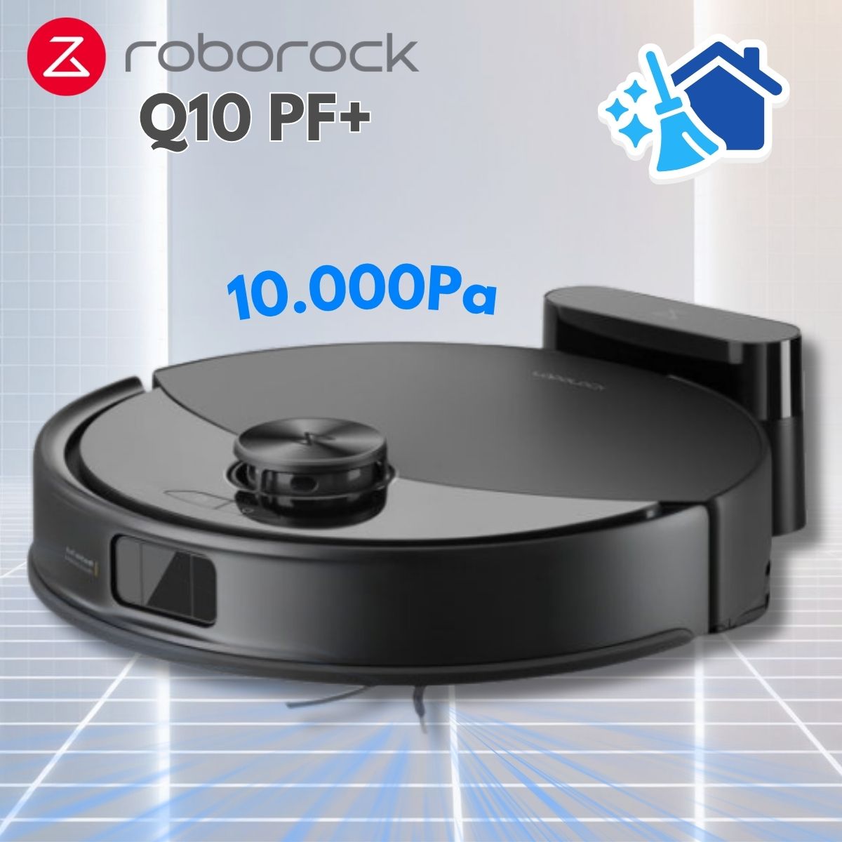Máy hút bụi lau nhà thông minh Roborock Q10 PF+ Lực Hút 10.000Pa, Tránh vật cản Reactive Tech & Dock Auto-Empty, Chống rối kép, Lau giẻ
