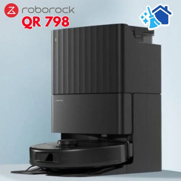 Robot lau nhà chống rối Roborock QR 798 Lực hút 10.000Pa, Giẻ lau xoay kép & Dock sạc đa năng, Chống rối tóc, Điều hướng LiDAR 360°