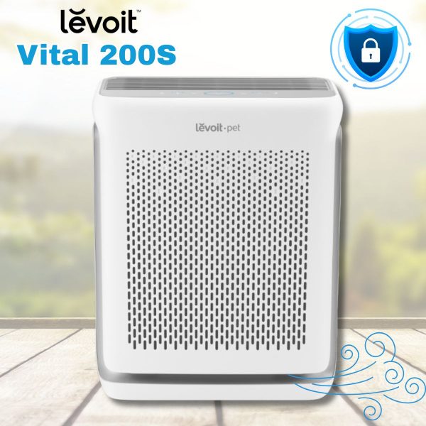 Máy lọc không khí Levoit Vital 200S Công suất 88m2, Làm sạch lông  thú cưng, Lọc 3 lớp, Hút gió hình chữ U chống rối
