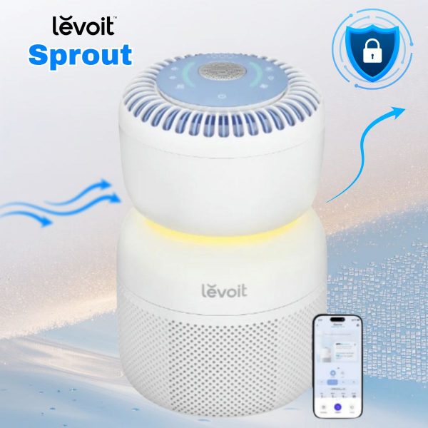 Máy lọc không khí cho trẻ sơ sinh Levoit Sprout - Phòng 30m2, Cảm biến AirSight Pro, Chống ồn, Cảnh báo và theo dõi trên App,
