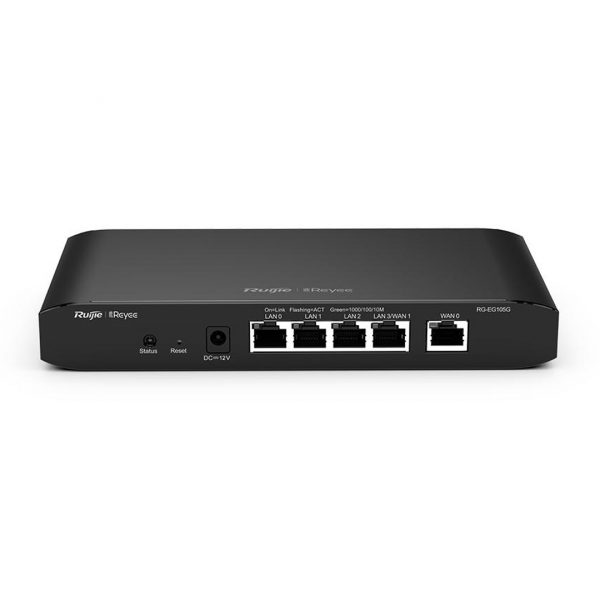 Thiết bị mạng Smart Gateway RUIJIE RG-EG105G 5 cổng 1000BASE-T ports (mặc định là 4 cổng LAN và 1 cổng WAN)