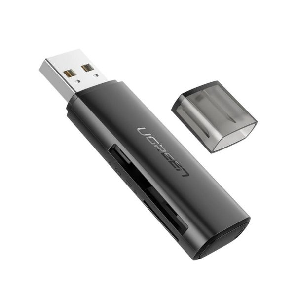 Đầu đọc thẻ SD/TF chuẩn USB 2.0 chính hãng Ugreen 60721 cao cấp