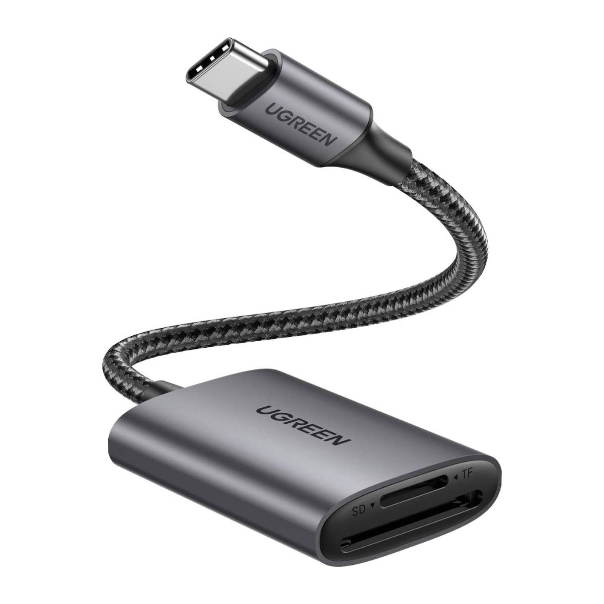 Đầu đọc thẻ SD/TF chuẩn USB 3.1 Type-C Ugreen 80888 vỏ nhôm cao cấp cao cấp