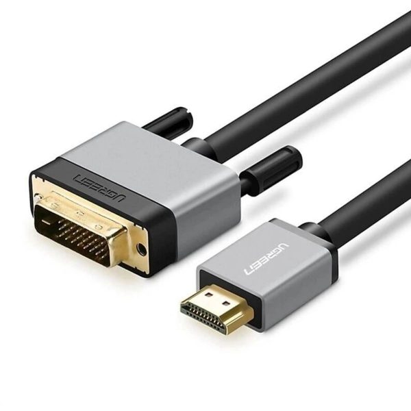 Cáp chuyển đổi Hdmi Sang Dvi 24+1 15M Đầu Nhôm Ugreen 20893 màu Đen Hd128