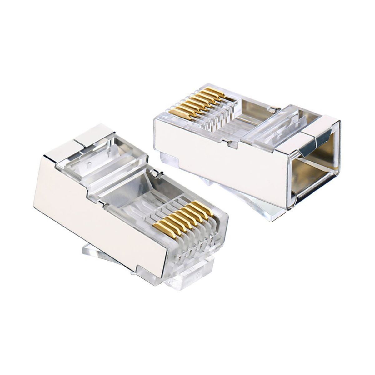 Đầu bấm mạng RJ45 Cat6a/Cat7 Ugreen 50635 cao cấp (2 mảnh) (hộp 100c)