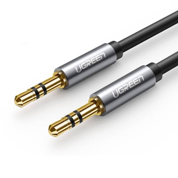 Cáp Audio 3.5mm dây tròn 2M Chính hãng Ugreen 10735 mạ vàng 24K