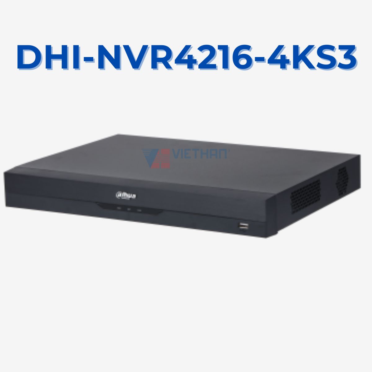 Đầu ghi hình camera IP 16 kênh 12MP Dahua DHI-NVR4216-4KS3, hỗ trợ 2 ổ cứng 20TB, băng thông đầu vào 160Mbps