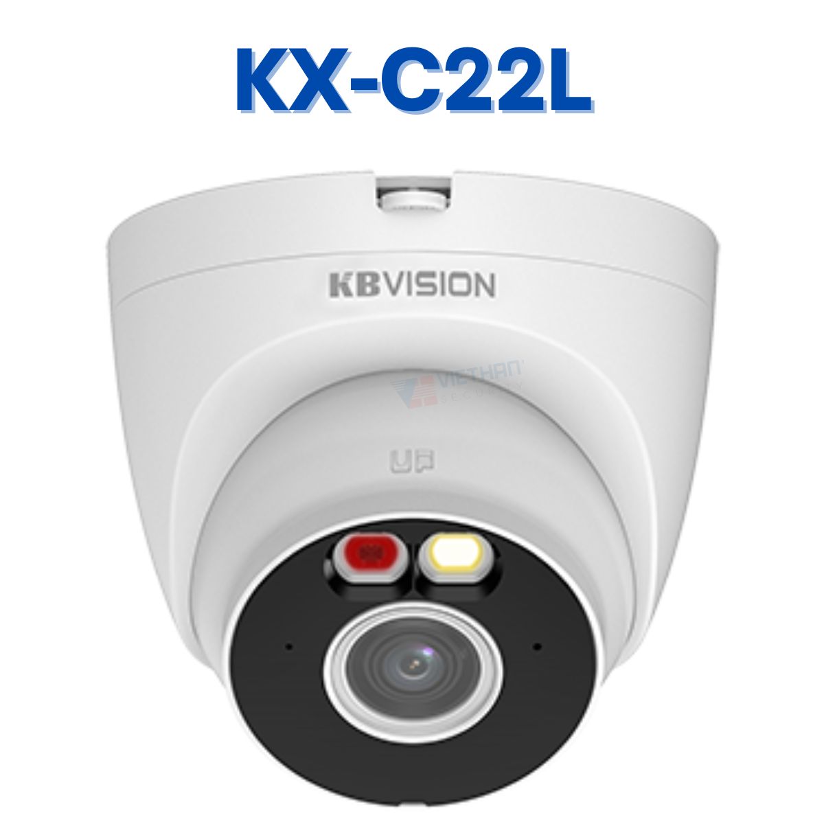 Camera Wifi Dome Full Color KBVISION KX-C22L 2MP, Đàm thoại 2 chiều, báo động đèn và còi hú, Đèn LED