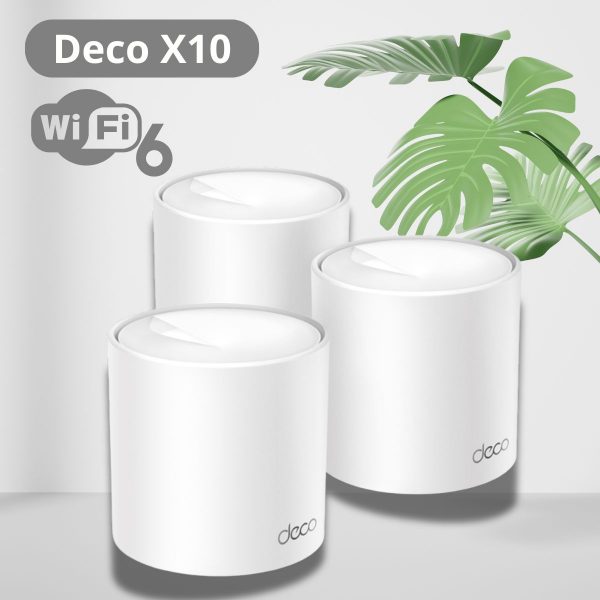 Hệ thống Mesh Wi-Fi 6 AX1500 Tp-Link Deco X10 (3-Pack),Kết nối nhanh, Nhiều thiết bị, Một mạng hợp nhất.