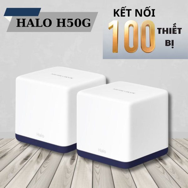 Hệ Thống Wi-Fi Mesh Cho Gia Đình AC1900 Halo H50G (2-Pack), Wi-Fi Băng Tần Kép, Kết nối toàn diện, Mạng thống nhất