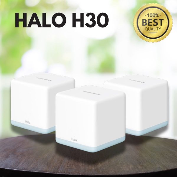 Hệ Thống Wi-Fi Mesh AC1200 Halo H30 (3-Pack), Di chuyển liền mạch, Phủ sóng toàn nhà