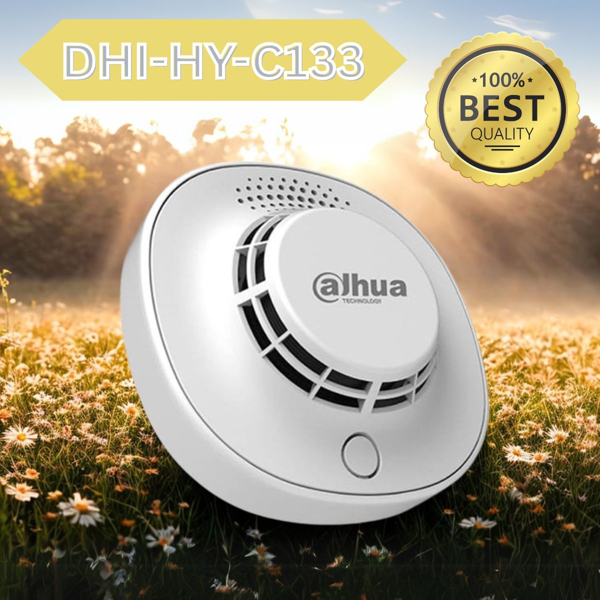 Đầu báo khói thường 4 dây Dahua DHI-HY-C133, Cảnh báo cháy nhanh, Tích hợp đèn LED
