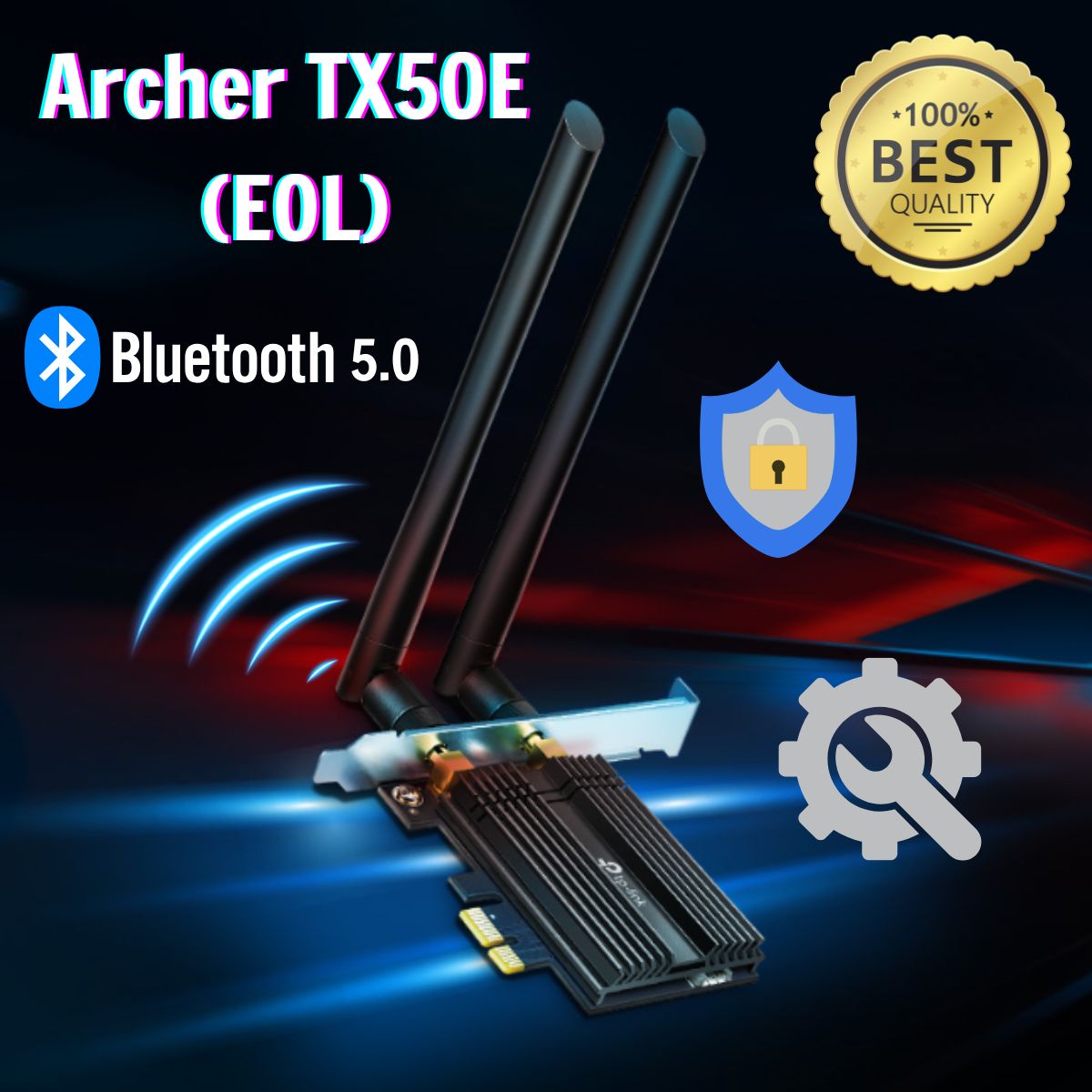 Bộ Chuyển Đổi Bluetooth PCI Express Wi Fi 6 Archer TX50E(EOL) Băng Tần Kép AX3000, 2 x Ăng-ten ngoài có độ lợi cao, Bluetooth 5.2, Công nghệ MU MIMO, OFDMA
