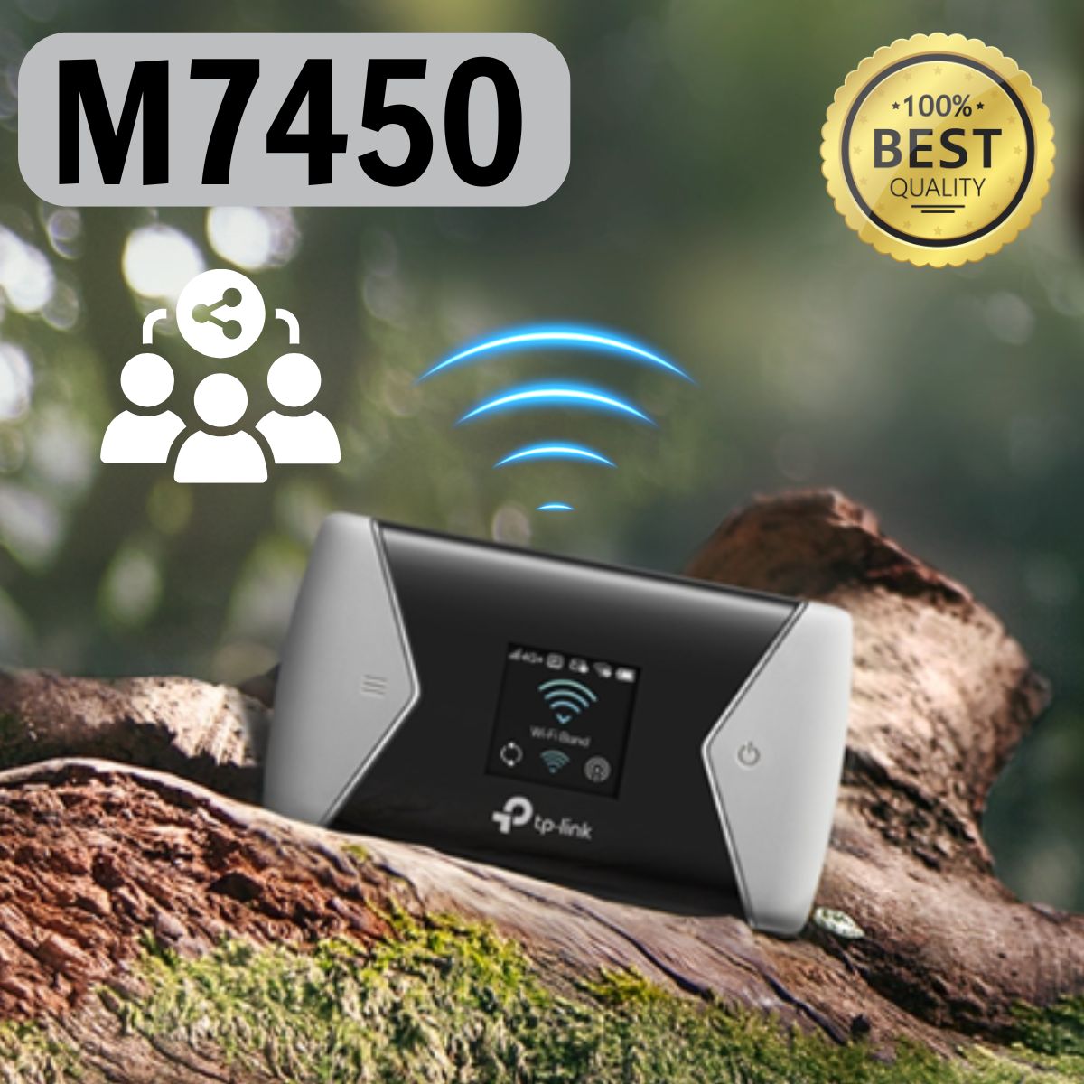 Wi-Fi Di Động 4G LTE-Advanced M7450 Tốc độ 300Mbps, Pin sạc 3000 mAH, Màn hình màu TFT 1,4 inch