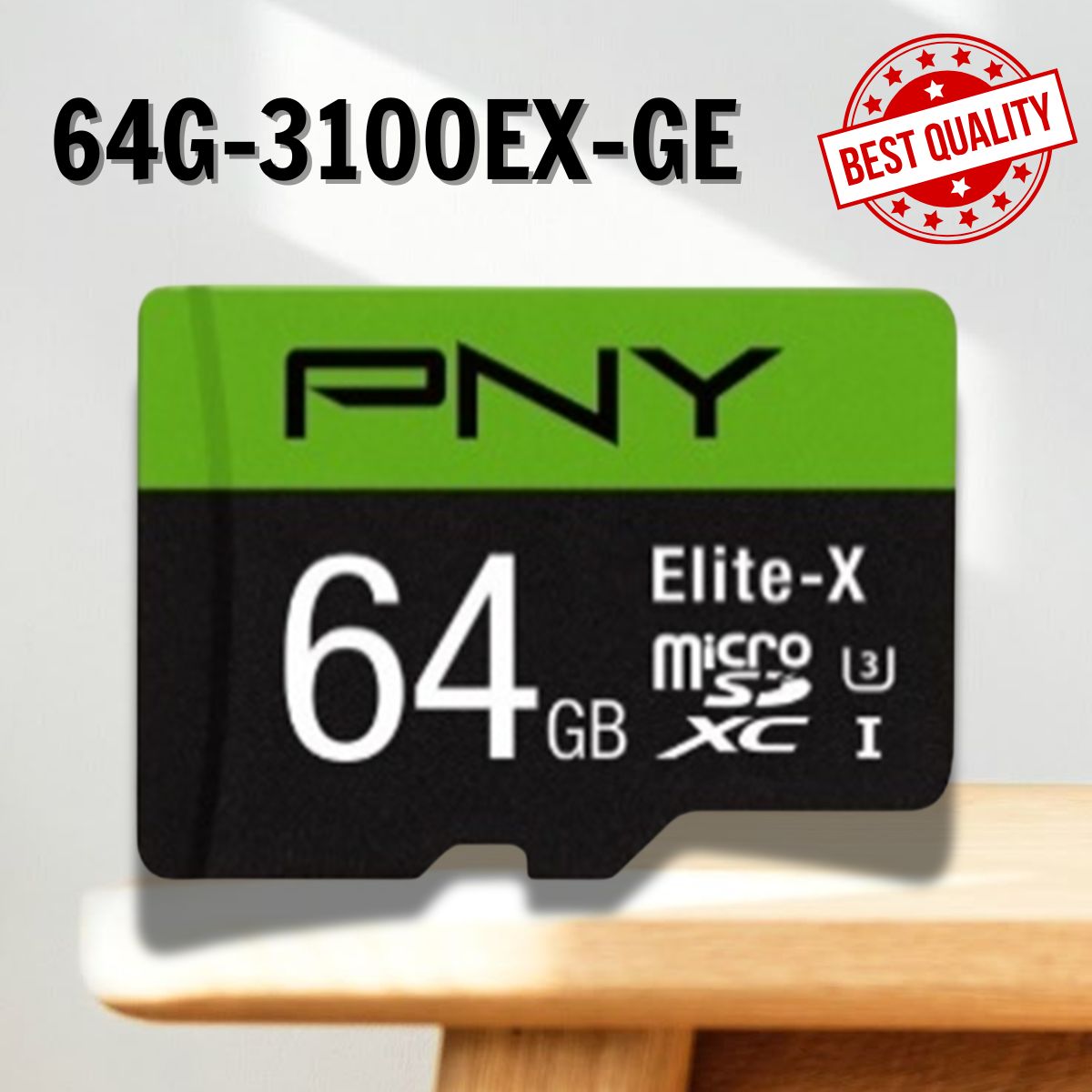Thẻ nhớ 64GB Micro SD PNY 64G-3100EX-GE, Tốc độ đọc 100MB/s, Tốc độ ghi 60MB/s