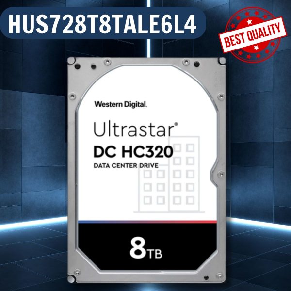 Ổ cứng HDD 8TB WD Enterprise Ultrastar DC HC320 HUS728T8TALE6L4, Tốc độ vòng quay 7200rpm, Bộ nhớ đệm 256MB Cache