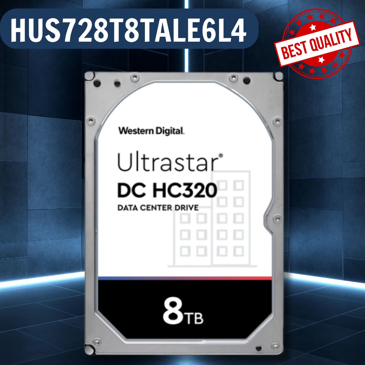 Ổ cứng HDD 8TB WD Enterprise Ultrastar DC HC320 HUS728T8TALE6L4, Tốc độ vòng quay 7200rpm, Bộ nhớ đệm 256MB Cache