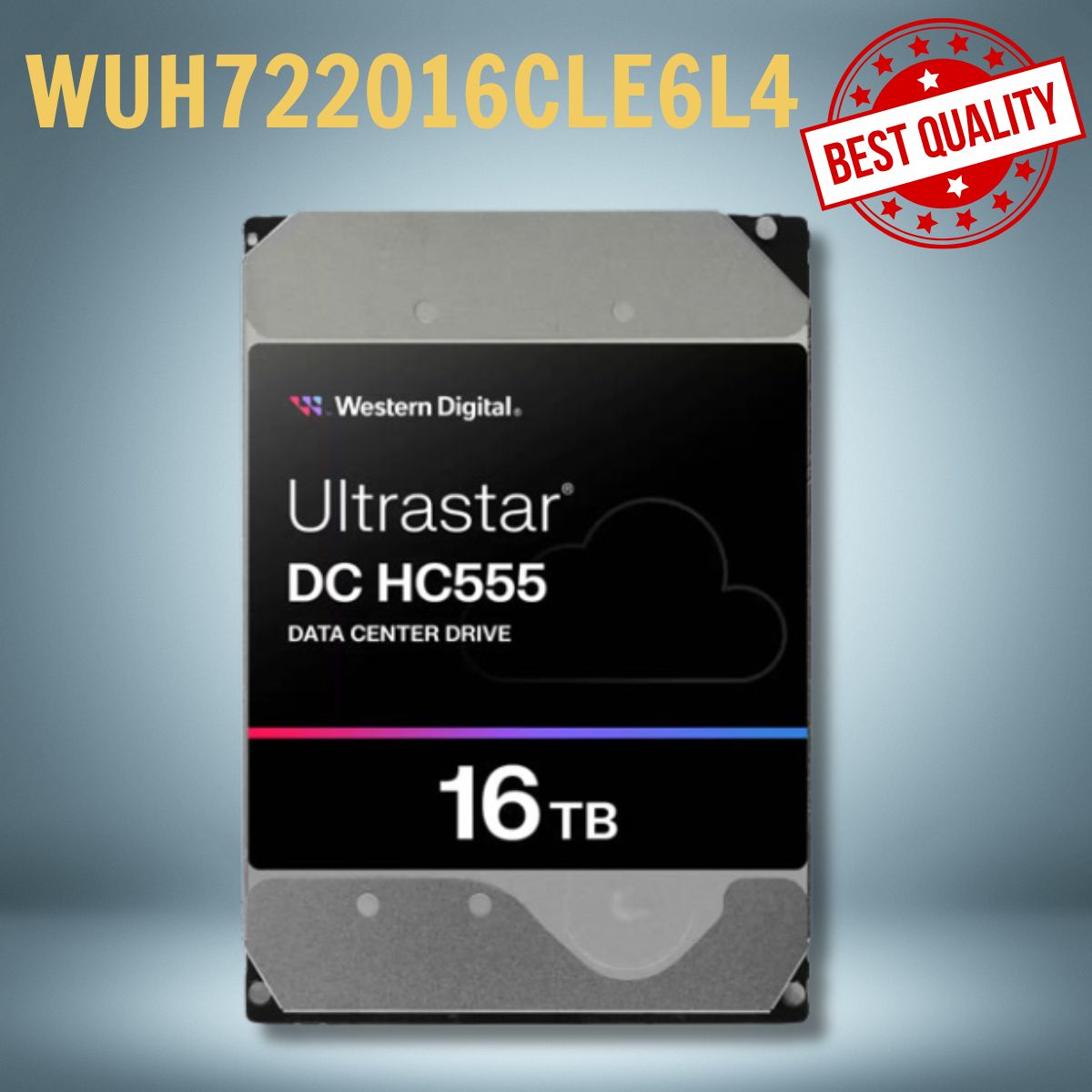 Ổ cứng HDD 16TB WD Enterprise Ultrastar DC HC555 WUH722016CLE6L4, Chuẩn kết nối SATA III, 6 Gb/s, Cache 512 MB
