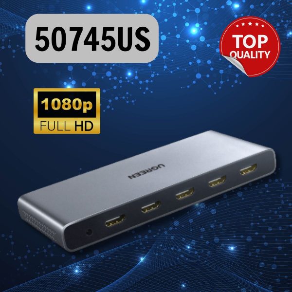 Ugreen 50745US 4 in 1 out 1080p Bộ gộp tín hiệu HDMI 4 vào 1 ra trên cùng 1 màn hình chân cắm US 