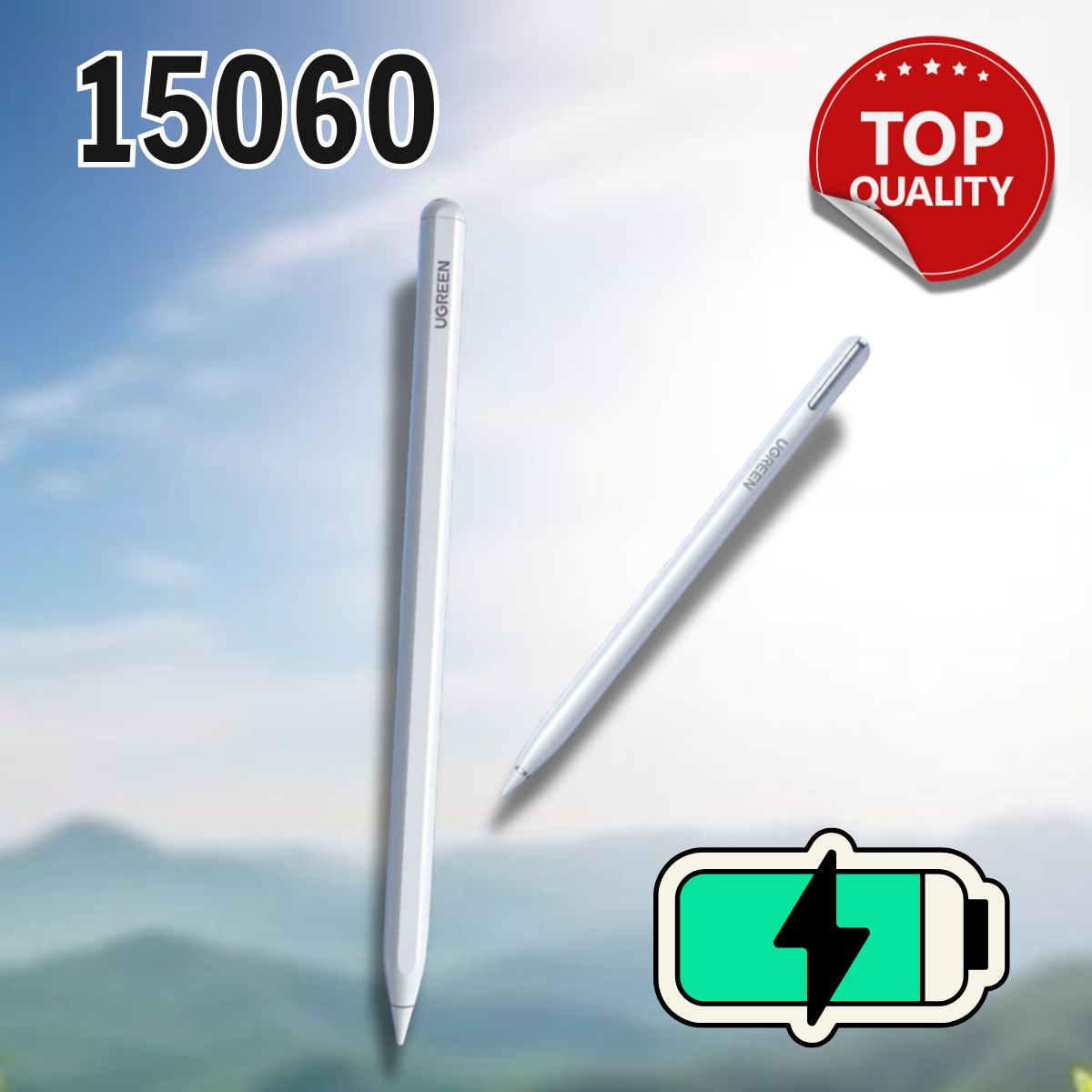 Ugreen 15060 Màu trắng Bút cảm ứng dành cho Ipad với chip chuẩn MFI LP653