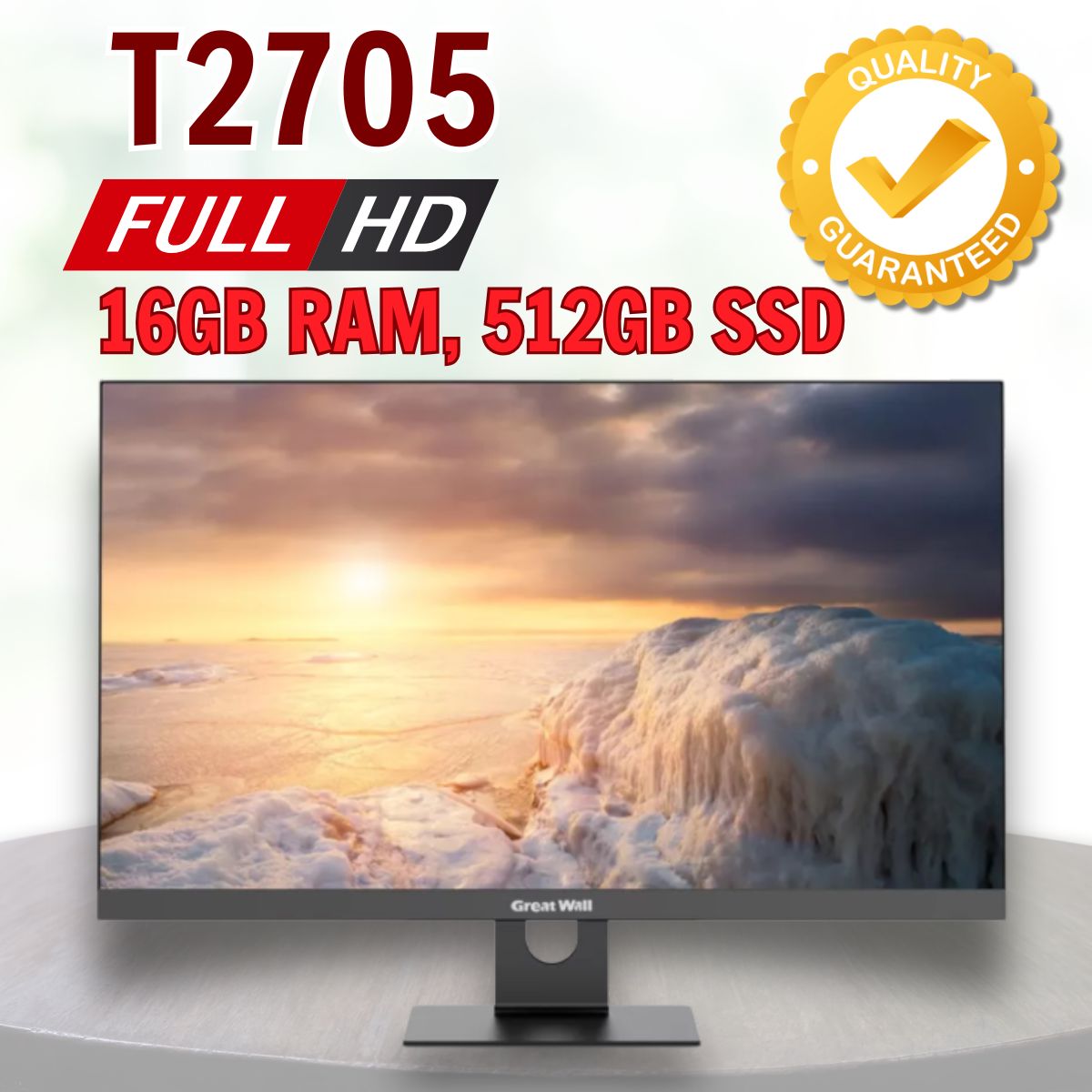 Destop all in one pc Great Wall T2705 AIO TA251657 - Core i5-12450H, 16GB RAM, 512GB SSD - Màn 27" FHD - Intel Graphics, Phím chuột không dây