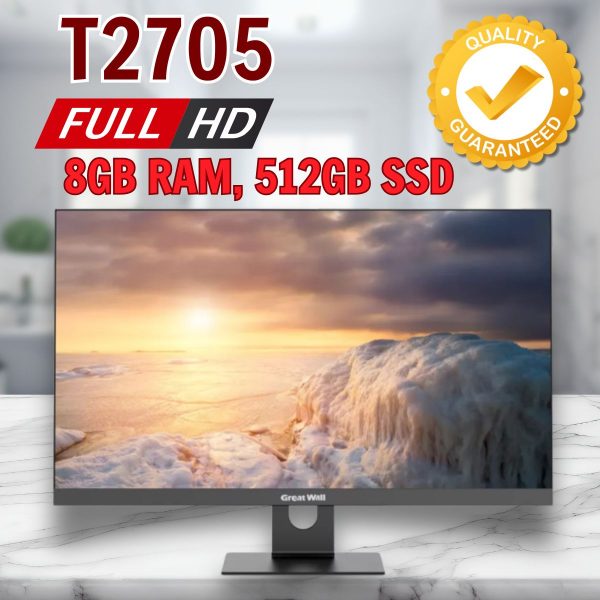 Máy tính liền màn PC Great Wall T2705 AIO TA37857 - Core i7-13620H, 8GB RAM, 512GB SSD - Màn 27" FHD - Intel Graphics, Phím chuột không dây