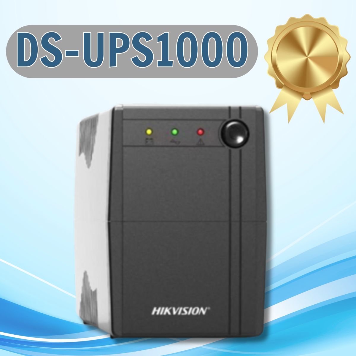 Bộ lưu điện UPS Hikvision DS-UPS1000(O-STD)/EU – Công suất 1000VA/600W, Dải điện áp đầu vào 140-290 VAC, Sạc nhanh 4-6 giờ – Bảo vệ ngắn mạch và quá tải, Chuẩn Quốc tế EU