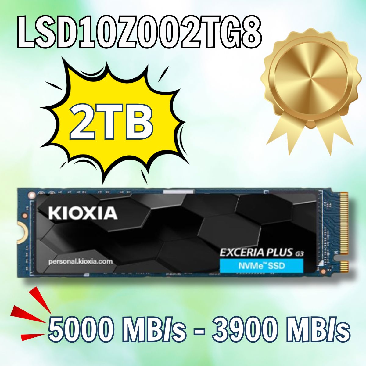 Ổ cứng SSD KIOXIA LSD10Z002TG8 – Dung lượng 2TB – Tốc độ đọc 5000MB/s – Tốc độ ghi 3900MB/s
