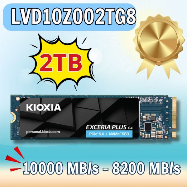 Ổ cứng SSD KIOXIA Exceria Plus G4 LVD10Z002TG8 – Dung lượng 2TB – Tốc độ đọc 10000MB/s – Tốc độ ghi 8200MB/s