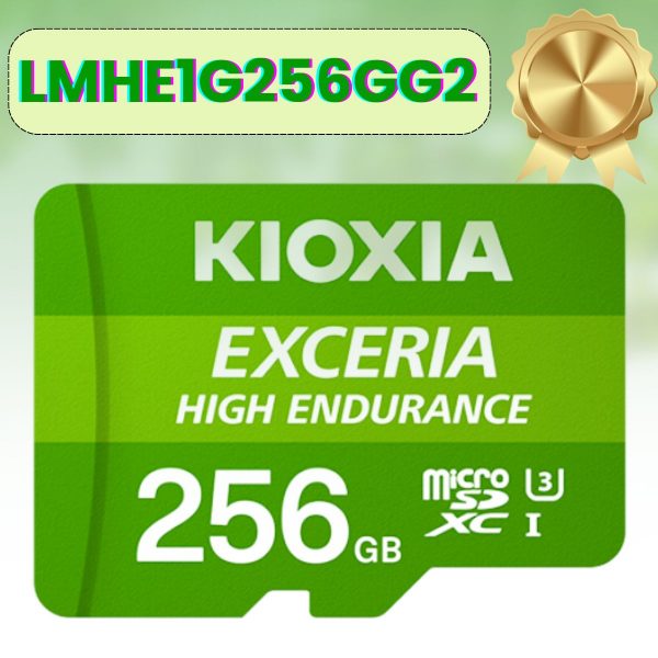 Thẻ nhớ Kioxia Exceria HIGH ENDURANCE 256GB microSD LMHE1G256GG2 CL10 UHS-I U3 V30 A1 R100 W85 w adapter, Màu Xanh Lá