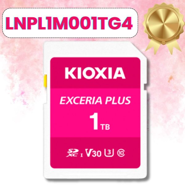 Thẻ nhớ SD 1TB Kioxia EXCERIA PLUS CL10 UHS-I U3 V30 4K A1 R100, W85. Mã LNPL1M001TG4 [BH 60T, Màu Hồng]
