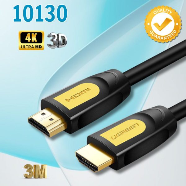 Cáp HDMI 4K dài 3m Ugreen 10130 Chuẩn 1.4 hỗ trợ Ethernet 3D 4K@60hz HDR 18Gbps