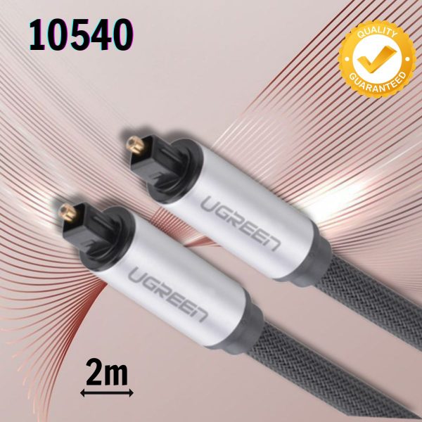 Cáp âm thanh quang Ugreen 10540 dài 2m Màu xám, Hỗ trợ âm thanh Dolby digital