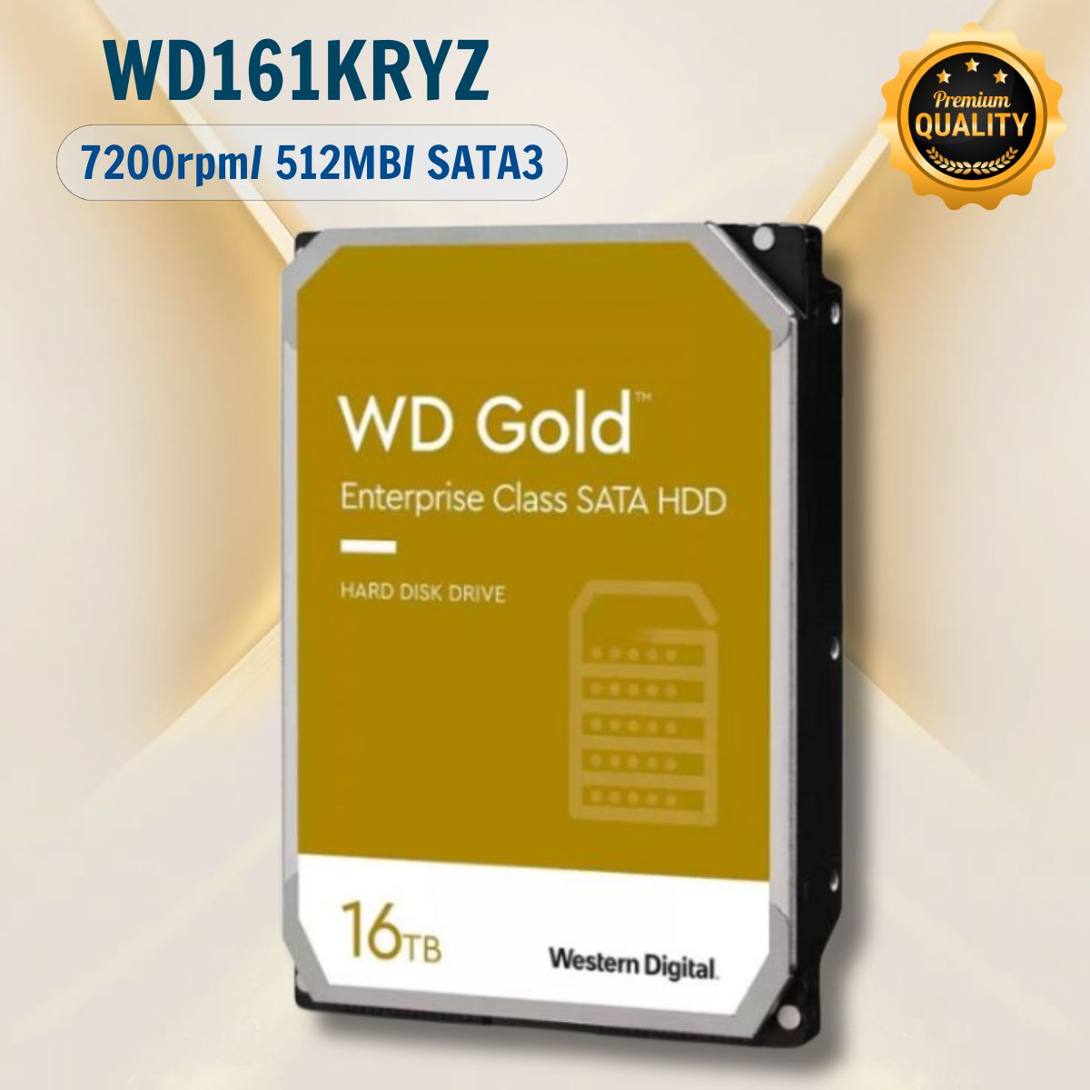 Ổ cứng server Western Digital Enterprise Gold 16TB WD161KRYZ 3.5"/Sata3/512MB/7200RPM