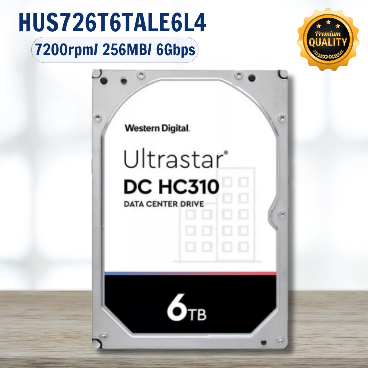 Ổ cứng HDD WD Enterprise Ultrastar HC310 6TB HUS726T6TALE6L4 3.5inch/ 7200rpm/ SATA/ 6Gbps/ 256MB