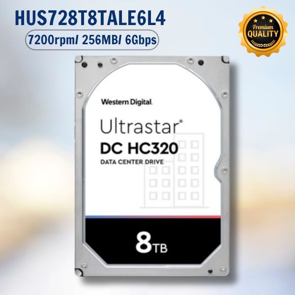 Ổ cứng server Western Digital Enterprise Ultrastar HC320 8TB HUS728T8TALE6L4 3.5, SATA 3, 256MB Cache, 7200RPM