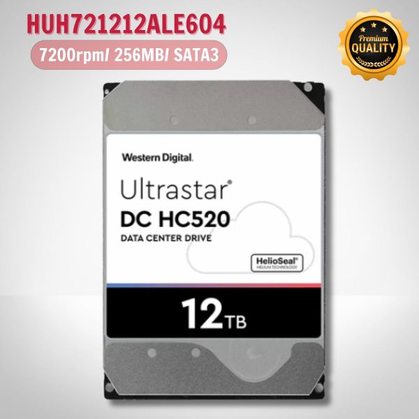Ổ cứng server Western Digital Enterprise Ultrastar HC520 12TB HUH721212ALE604 3.5 inch 256MB 7200RPM