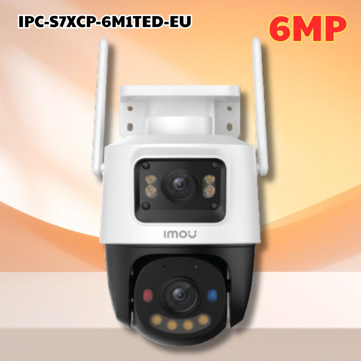 Camera 4G Ngoài Trời 2 Ống Kính Imou IPC-S7XCP-6M1TED-EU 6MP Quay Quét, Đàm Thoại, Báo Động