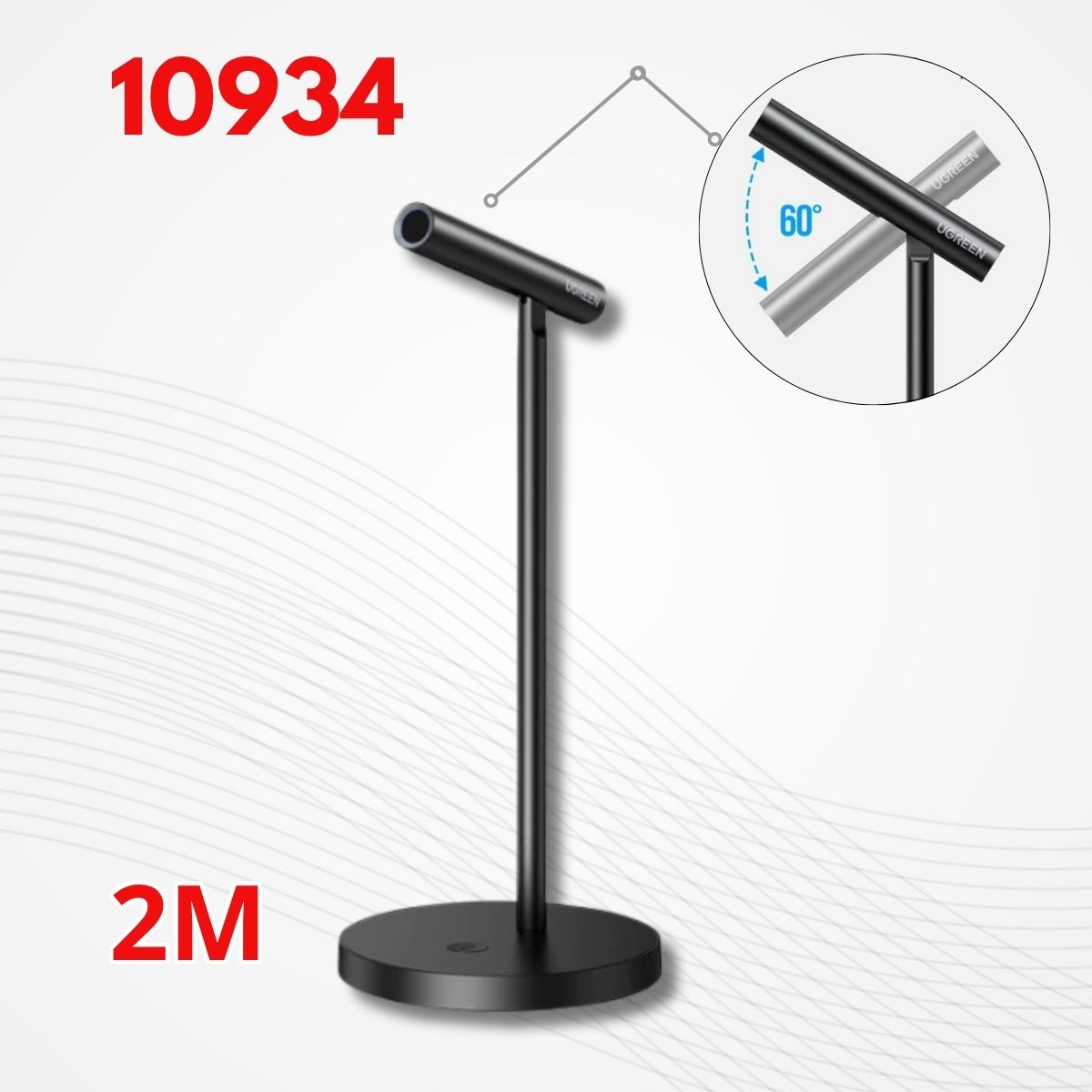 Microphone để bàn cổng USB cáp dài 2M Ugreen 10934 vỏ nhôm cao cấp