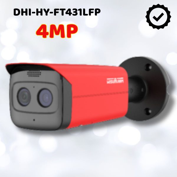 Camera báo cháy Wisualarm DHI-HY-FT431LFP 4MP phát hiện lửa 10m, Cảnh báo âm thanh và đèn, DC12V / PoE