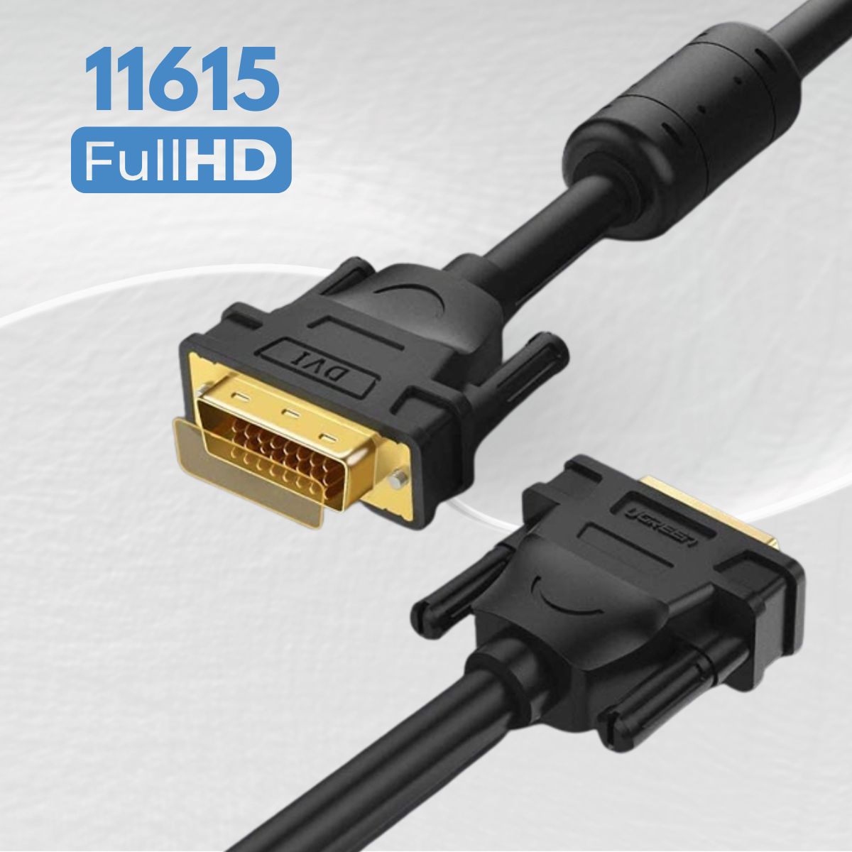 Cáp tín hiệu nối dài VGA đầu mạ vàng 24K VG103 Ugreen 11615 3M màu đen, Lõi đồng chống oxi hoá