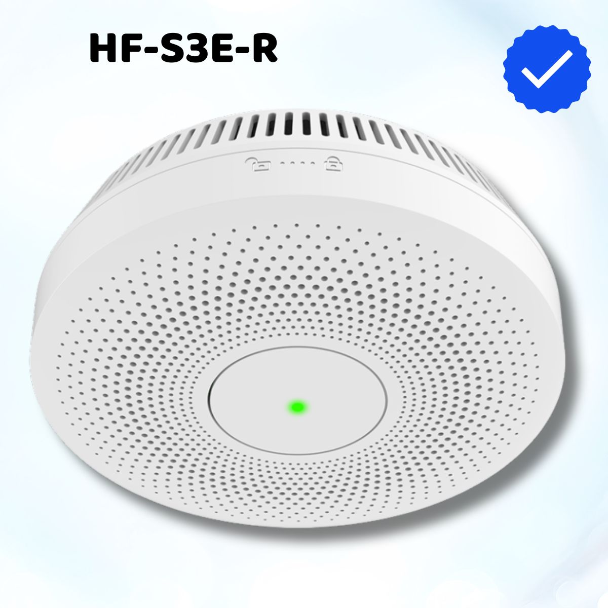 Đầu báo khói RF Hikfire HF-S3E-R không dây, Chống báo giả Deeplearning, Kết nối nhóm 30 thiết bị, Âm thanh ≥ 85 dB@3m, Điều khiển từ xa