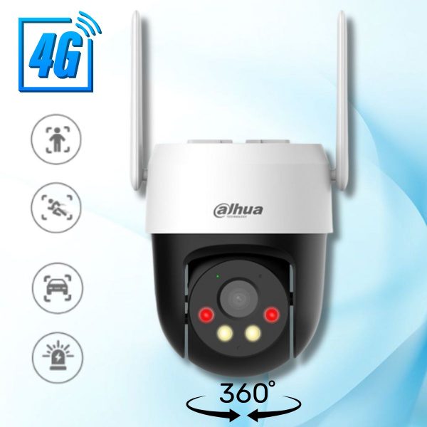 Camera Dahua DH-SD-P5AE-PV-4G 5MP khe sim 4G, Phát hiện người, xe, Theo dõi chuyển động, Tích hợp Mic & loa
