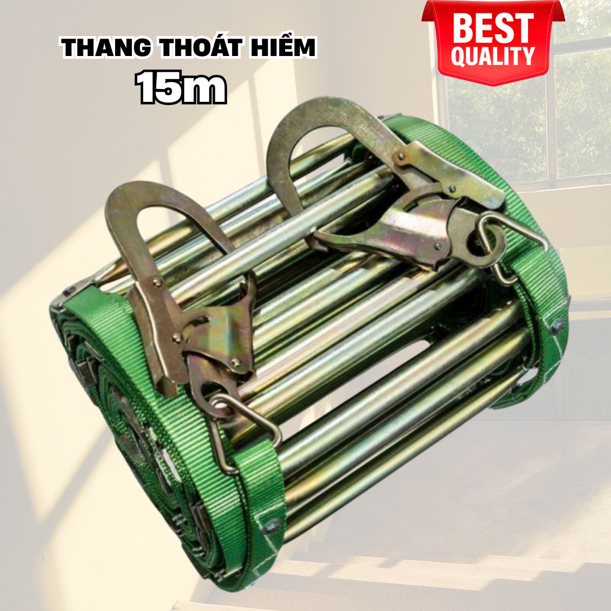 Thang dây thoát hiểm 15m chống cháy