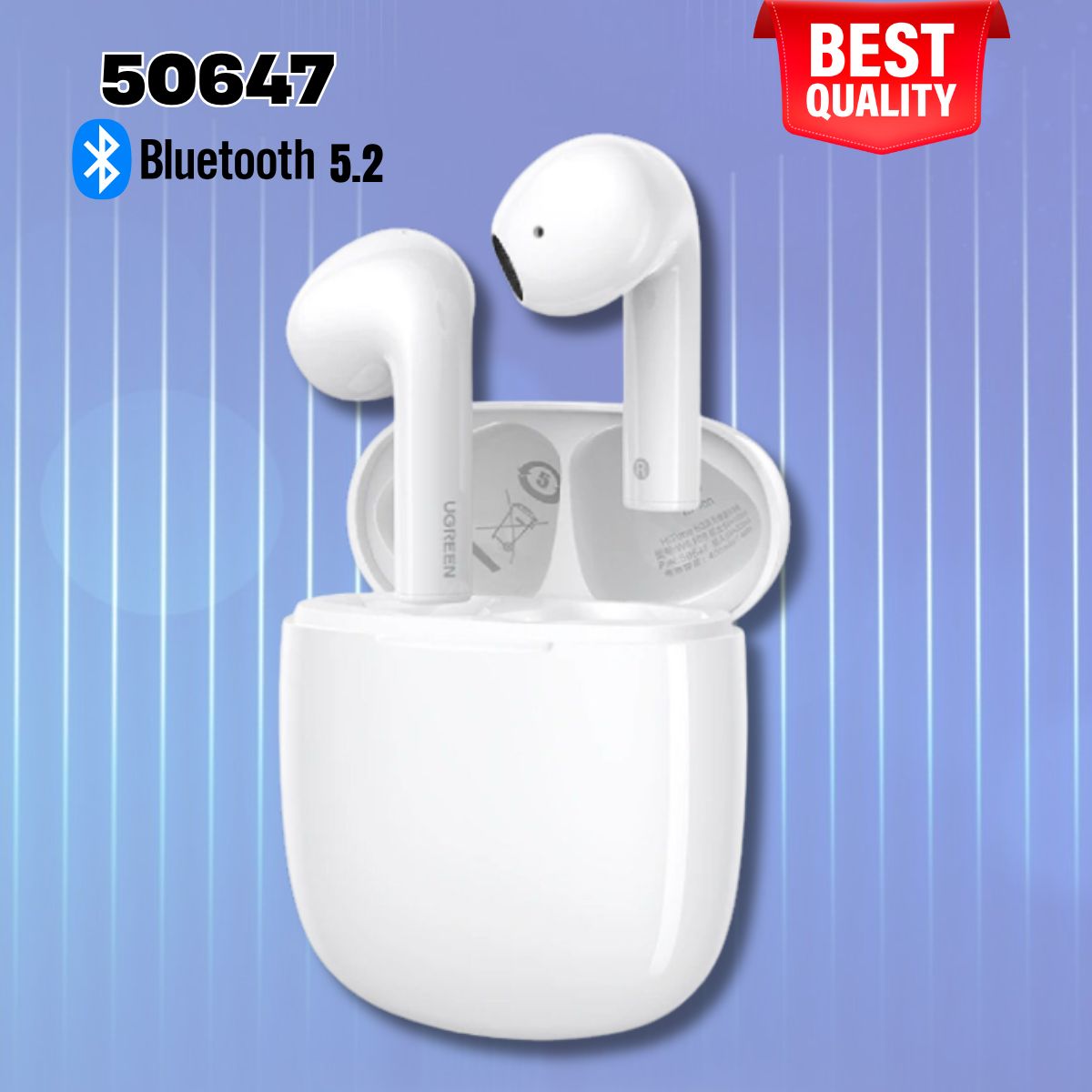 Tai nghe Bluetooth 5.2 Ugreen 50647 WS109, 2 micrô, Chống thấm nước