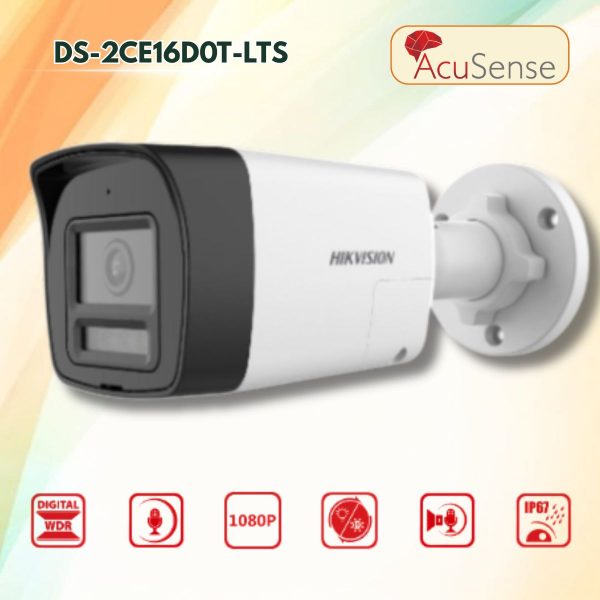 Camera Hikvision DS-2CE16D0T-LTS 2MP Đàm thoại 2 chiều, ánh sáng kép, IP67
