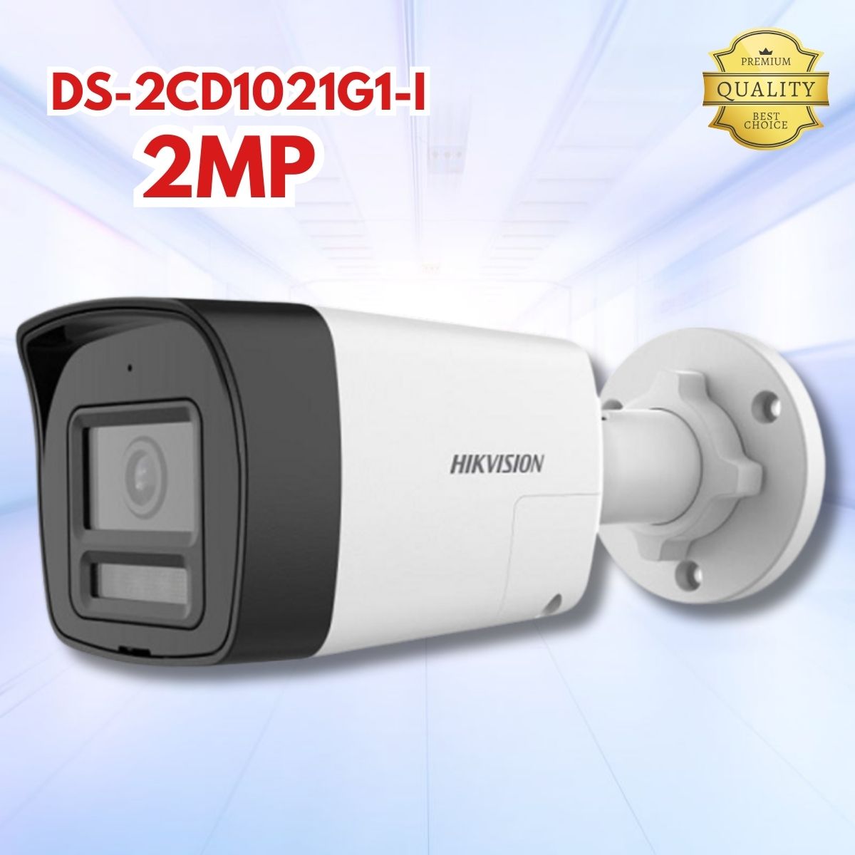 Camera IP Hikvision DS-2CD1021G1-I 2MP, Hồng ngoại 20m, IP67, DC12V&PoE