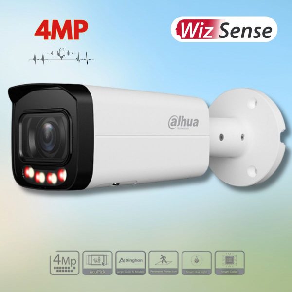 Camera Dahua DH-IPC-HFW3449TP-ZAS-IL Đèn LED kép, Hồng ngoại 60m, Ống kính Varifocal 2.7 mm–13.5 mm